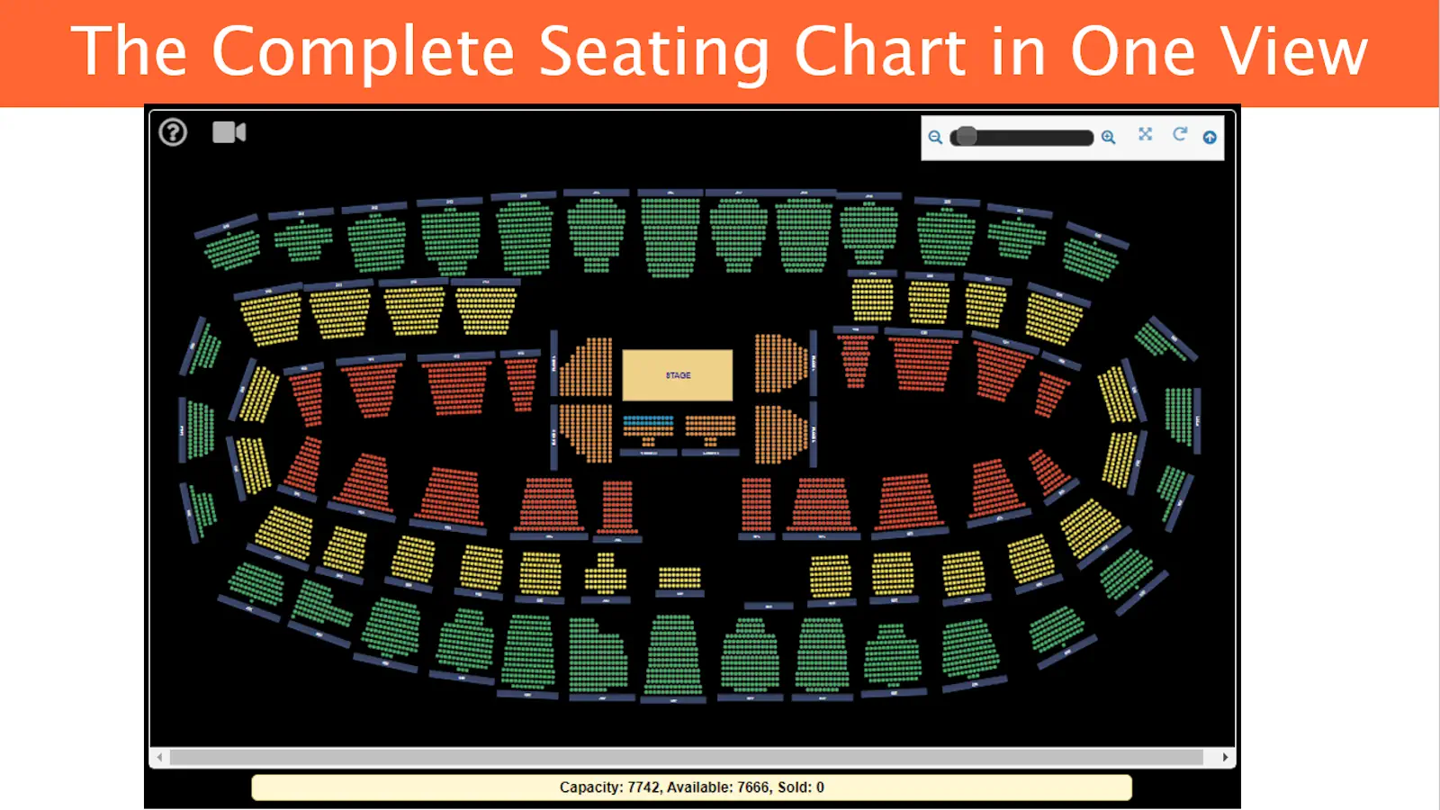 Convetion center seating chart