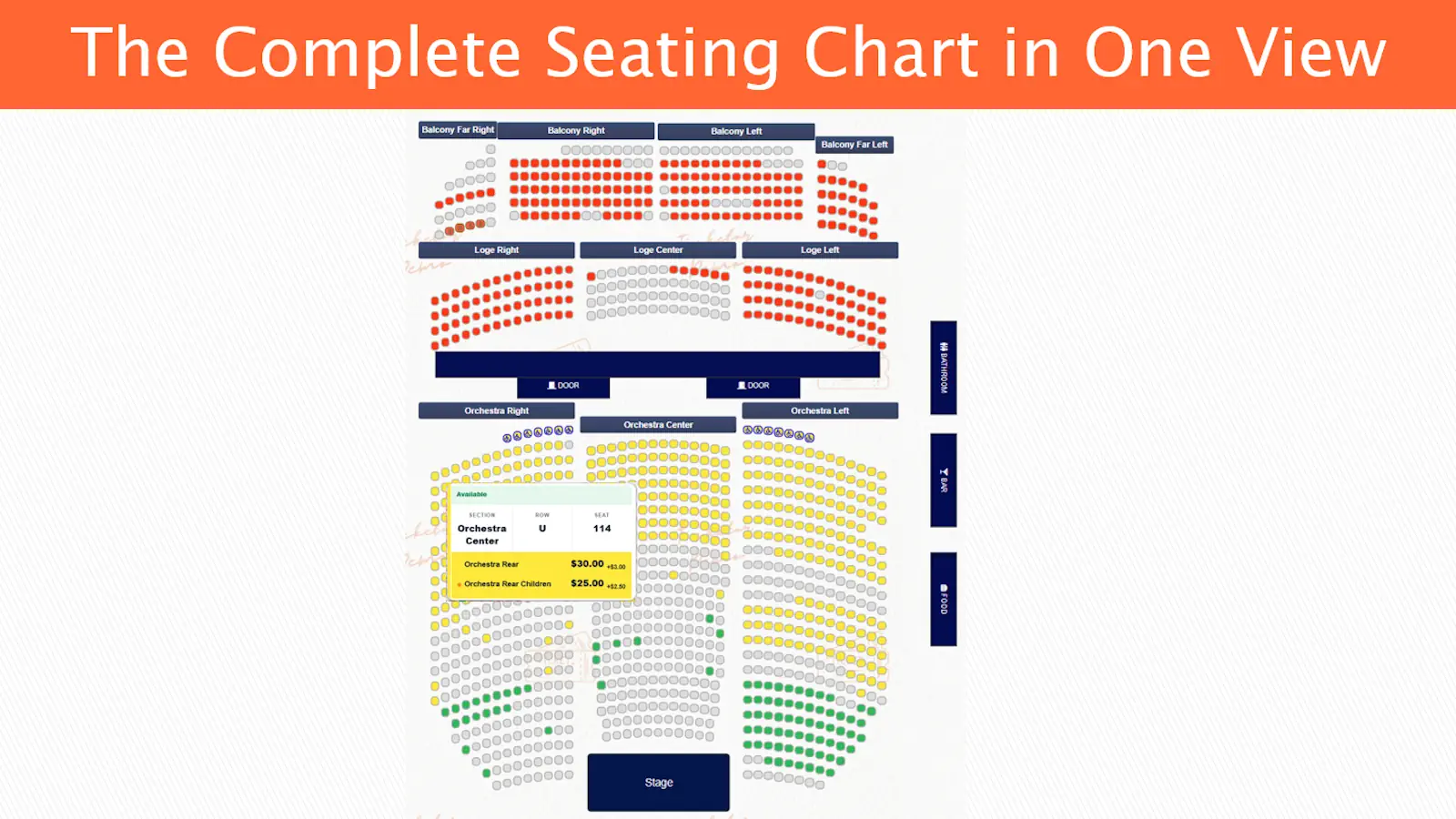 Theater-style seating chart
