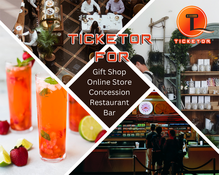 Ticketor for your store, giftshop, bar, restaurant, concessions and for selling merchandise or services