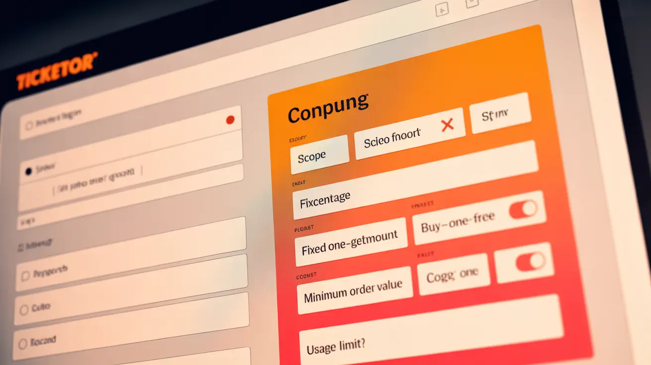 Create a coupon with scope, type, conditions, and limits