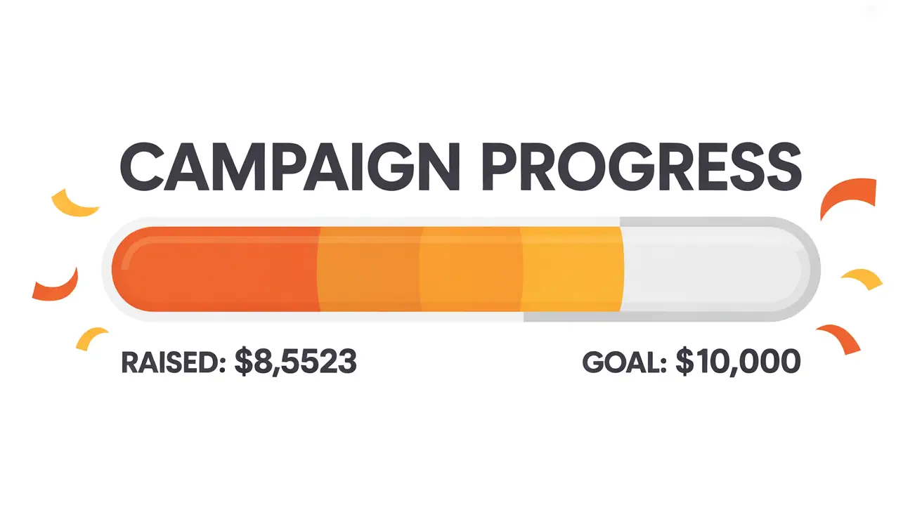 Goal‑based donation campaign with live progress
