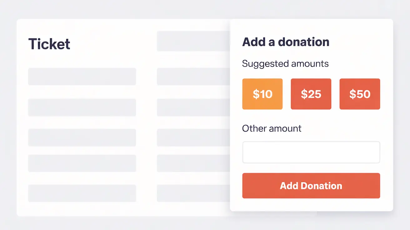 Add a donation during ticket checkout