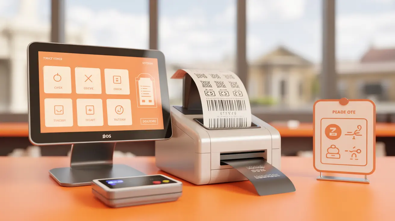 Box office POS with thermal ticket printing and card readers