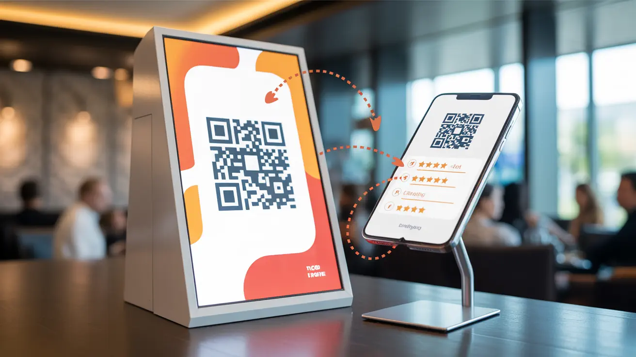 Scan-to-review QR at the venue for instant feedback