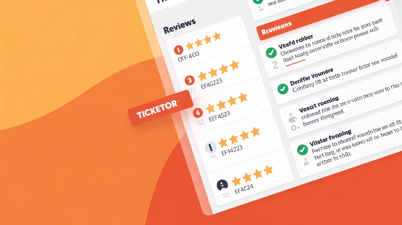 Event ticketing page with verified buyer reviews widget
