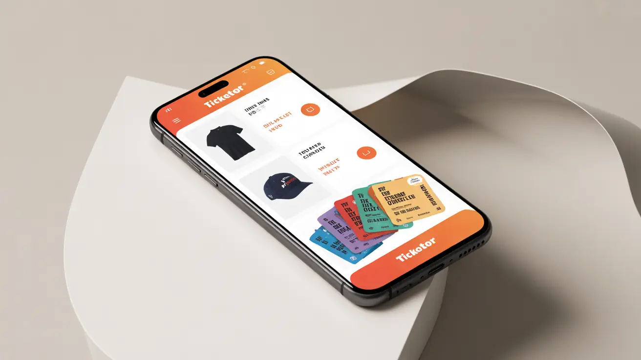 Merchandise sold with tickets in one cart