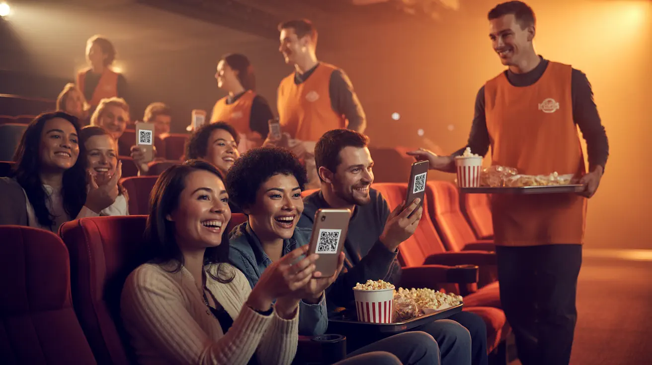 Order concessions from your seat with QR codes and in‑seat delivery