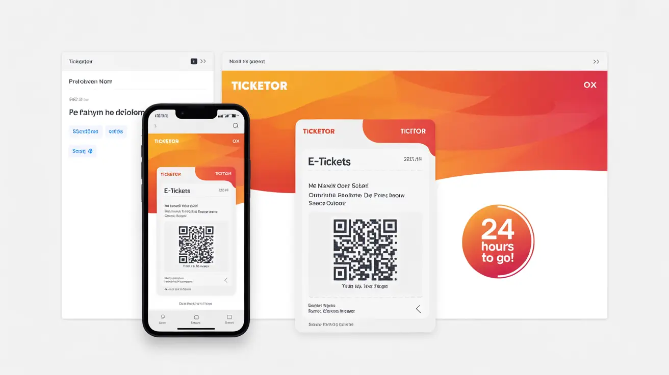 Pre-event email with attached tickets and QR codes sent 24 hours before showtime