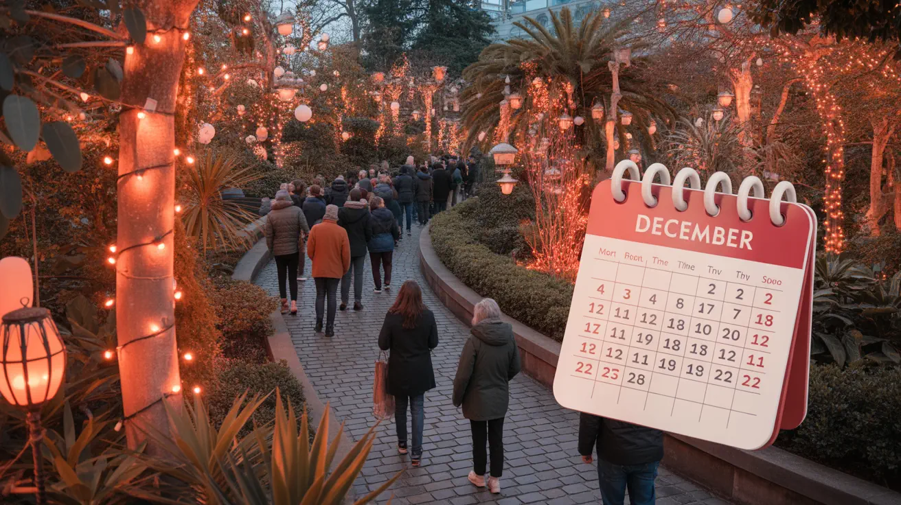 Holiday and New Year light show with timed entry