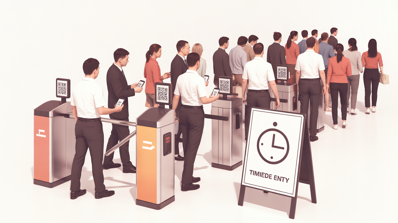 Timed entry scanning and controlled admission